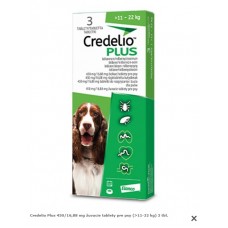 Credelio Plus 450/16,88 mg žuvacie tablety pre psy (>11-22 kg) 3 tbl.